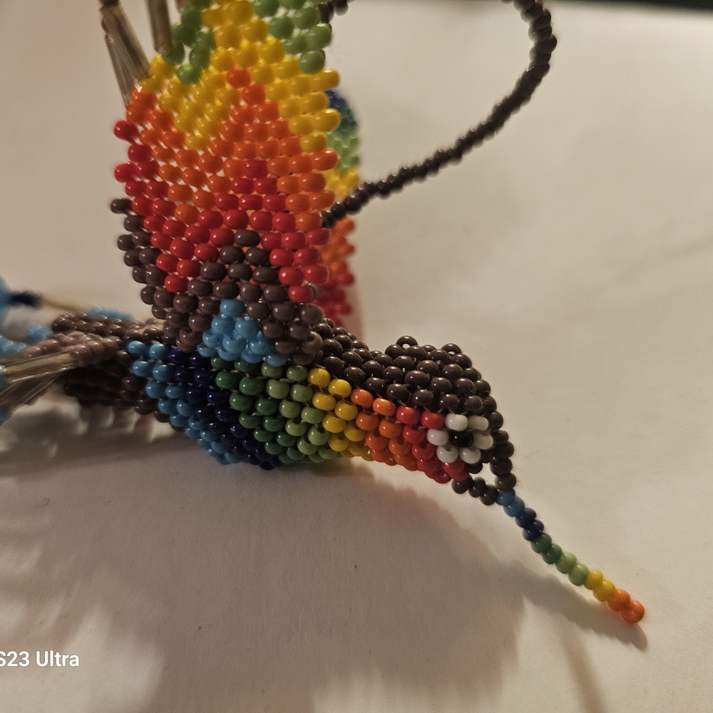 Colorful Beaded Bird Toy for Pets - Picture 3 of 5